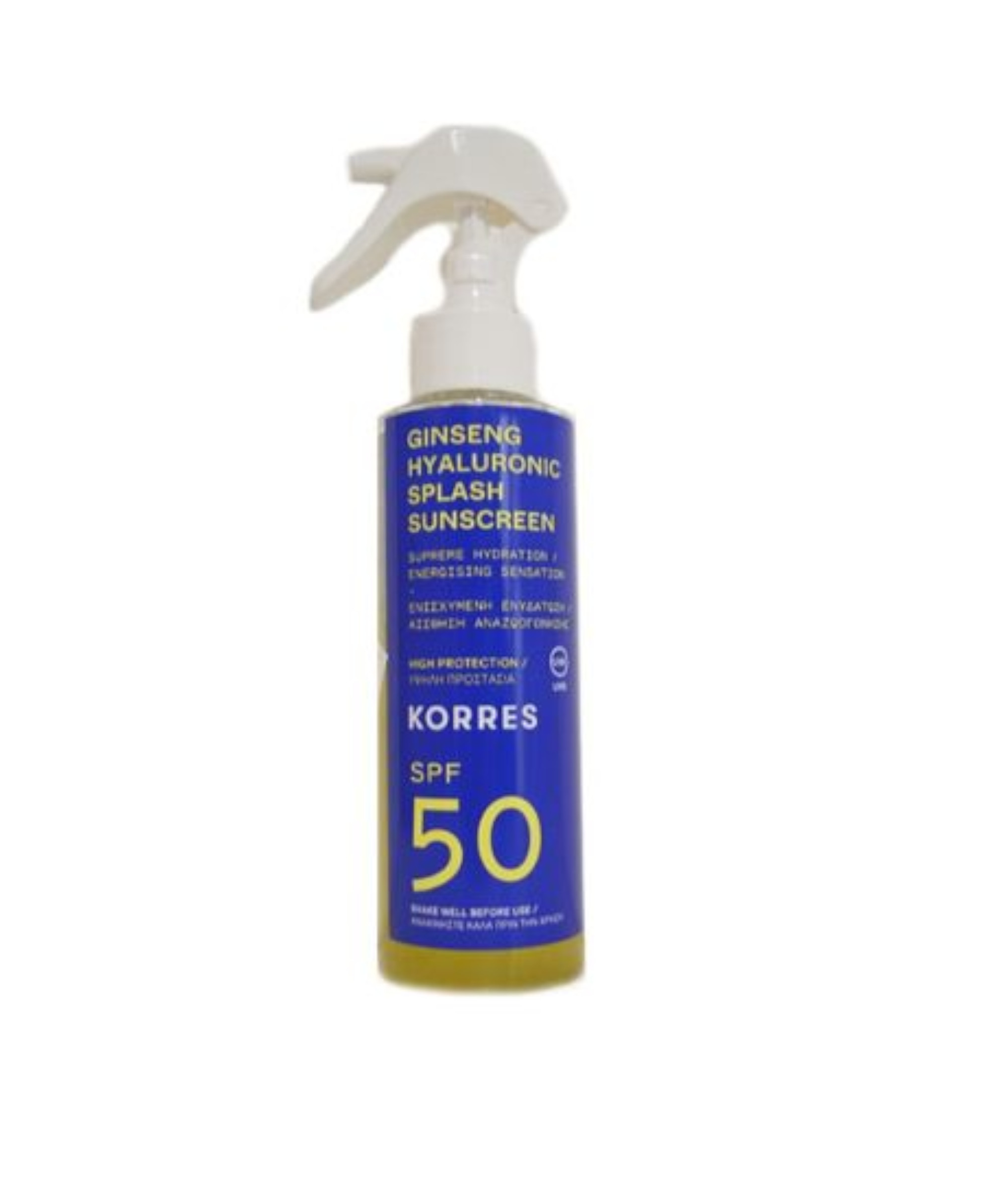 korres ginseng hyaluronic splash sunscreen